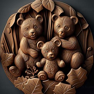 3D model teddy bears (STL)